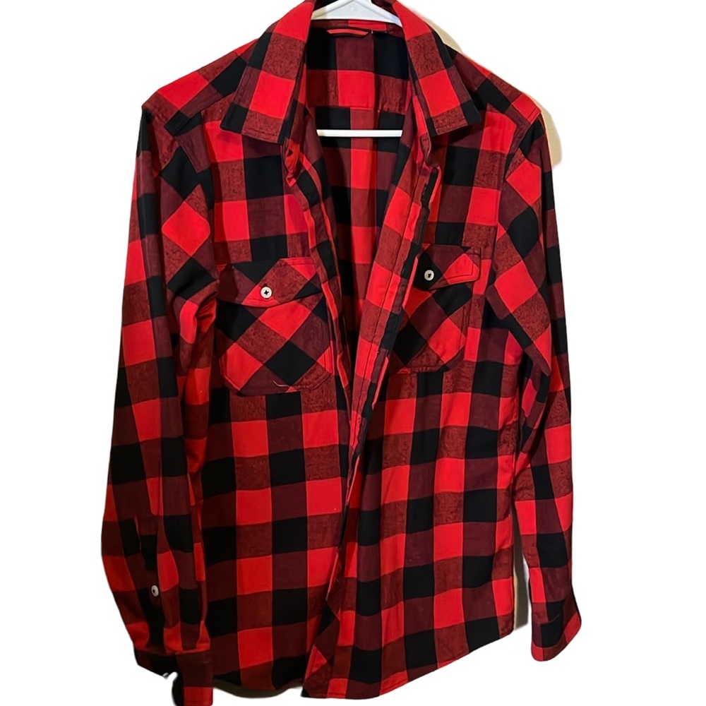 Flannel red size medium boys